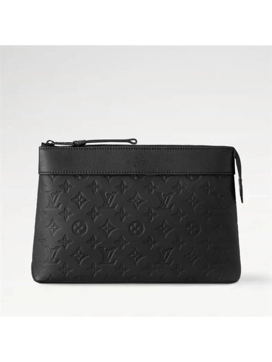 Pochette Voyage Souple Monogram Leather Pouch Bag Black - LOUIS VUITTON - BALAAN 2