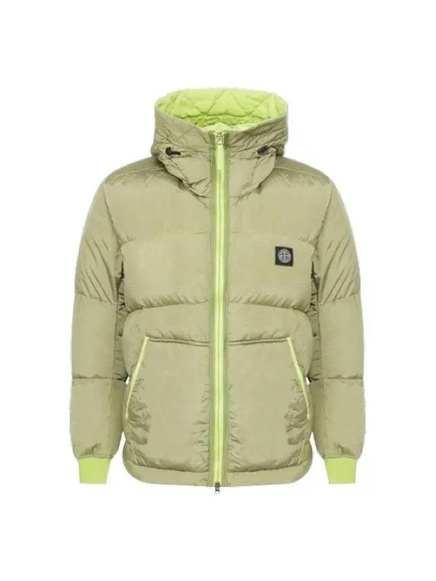 Men's Metal Wappen Hooded Padding Green - STONE ISLAND - BALAAN 2