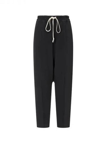 WOMEN Drawstring Cropped Baggy Pants Black 271915 - RICK OWENS - BALAAN 1