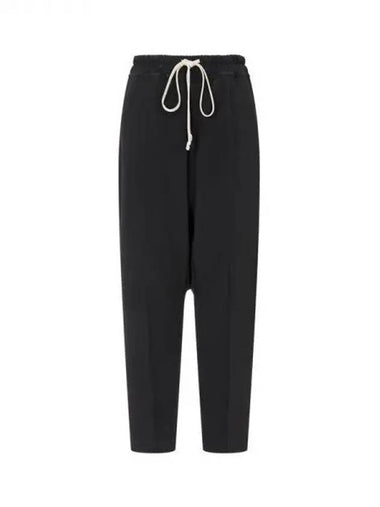 WOMEN Drawstring Cropped Baggy Pants Black 271915 - RICK OWENS - BALAAN 1