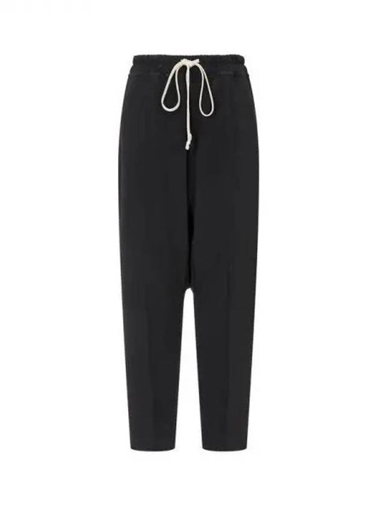 WOMEN Drawstring Cropped Baggy Pants Black 271915 - RICK OWENS - BALAAN 1