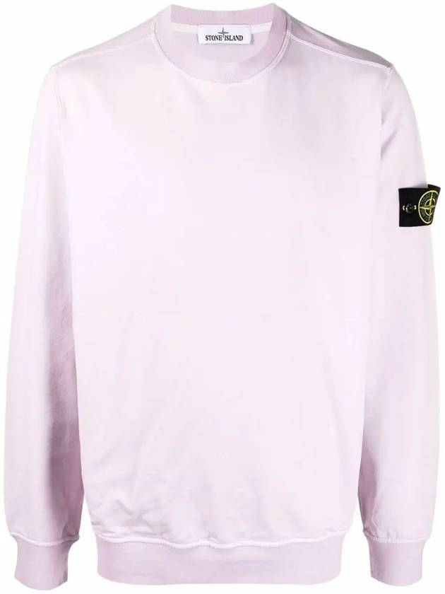 Wappen Patch Cotton Stretch Fleece Sweatshirt Lavender - STONE ISLAND - BALAAN 2