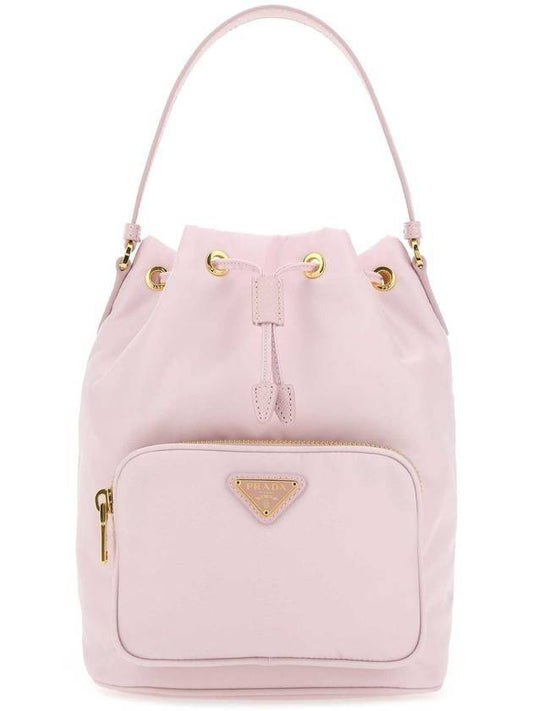 Triangle Logo Duet Nylon Bucket Bag Pink - PRADA - BALAAN 1