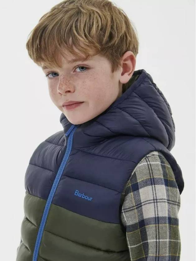 Kids Padded Vest CGI0017 Khaki Navy Boys XL 12 13Y - BARBOUR - BALAAN 4