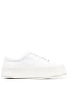 Platform Canvas Low Top Sneakers White - JIL SANDER - BALAAN 2