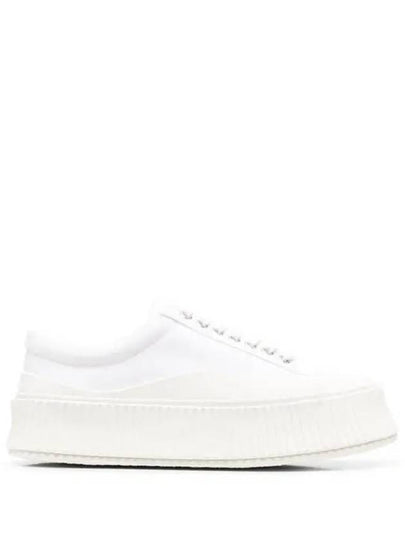 Platform Canvas Low Top Sneakers White - JIL SANDER - BALAAN 2