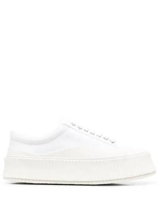 Platform Canvas Low Top Sneakers White - JIL SANDER - BALAAN 2