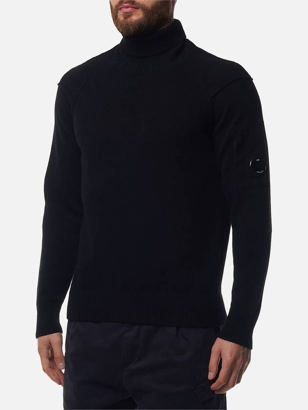 Lambswool GRS Knit Turtleneck Black - CP COMPANY - BALAAN 5