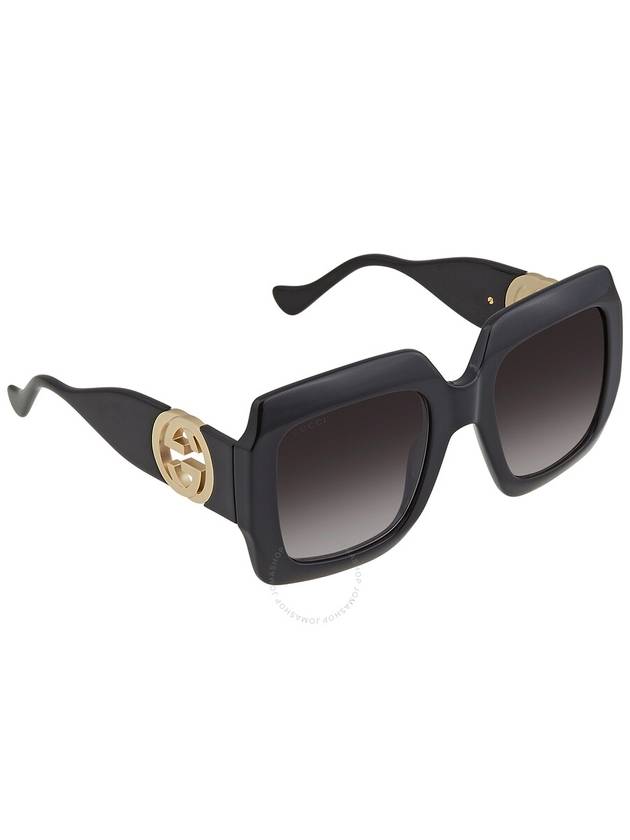 Eyewear Women Gray Gradient Square Sunglasses Black - GUCCI - BALAAN 4