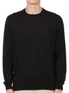 Men's Crew Neck Cotton Knit Top Black - DRUMOHR - BALAAN 2