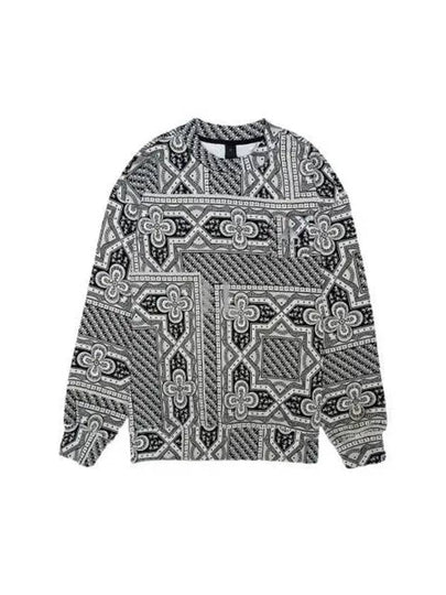 Bandana Print Sweatshirt Grey - MOOSE KNUCKLES - BALAAN 2