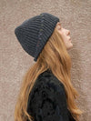 Hand Stiched Knit Beanie Grey - BROWN HAT - BALAAN 2