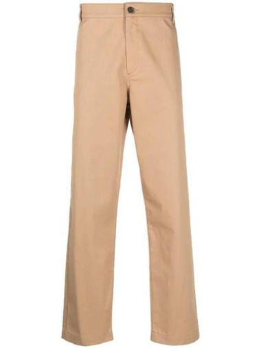 Cotton Chino Straight Pants Beige - MAISON KITSUNE - BALAAN 1