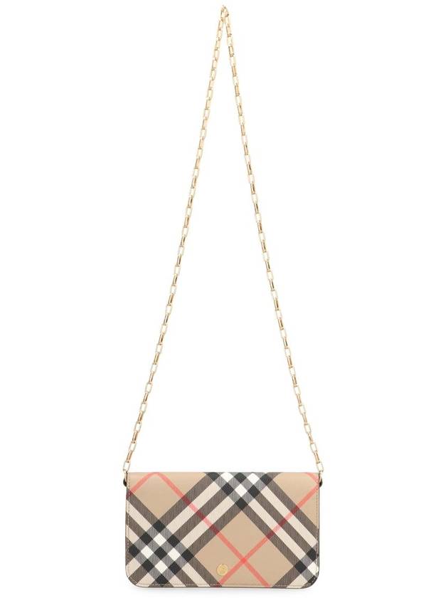 Check Chain Strap Cross Bag Sand - BURBERRY - BALAAN 6