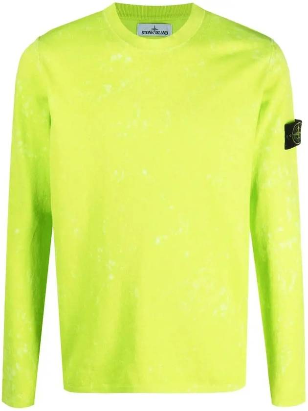 Off-Dye OVD Treatment Long Sleeve T-Shirt Lemon - STONE ISLAND - BALAAN 3