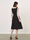 Monica MONIKA tweed long dress black - AME - BALAAN 6