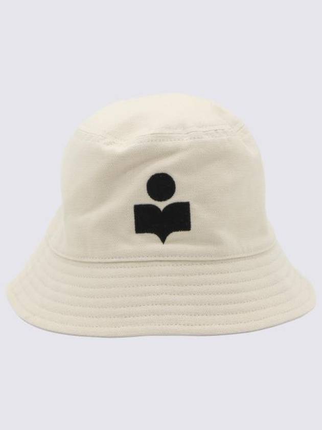 Haley Embroidered Logo Bucket Hat Ivory - ISABEL MARANT - BALAAN 3