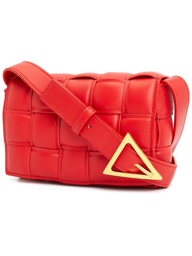 Cassette Intrecciato Padded Small Cross Bag Red - BOTTEGA VENETA - BALAAN 3