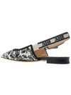 Jadior Embroidery Cotton Slingback Flats - DIOR - BALAAN 4