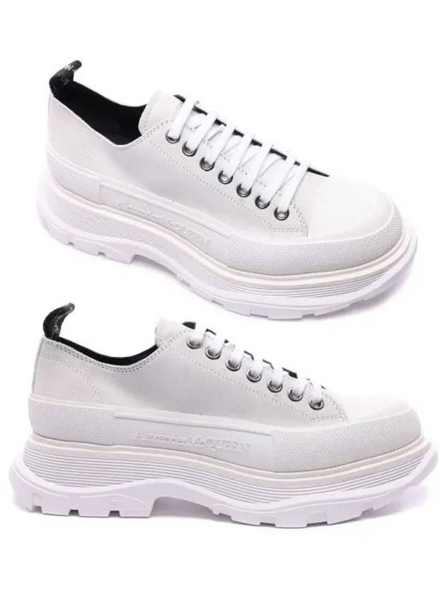 Tread Slick Canvas Low Top Sneakers White - ALEXANDER MCQUEEN - BALAAN 2