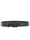 buckle logo leather belt black - BALENCIAGA - BALAAN 1