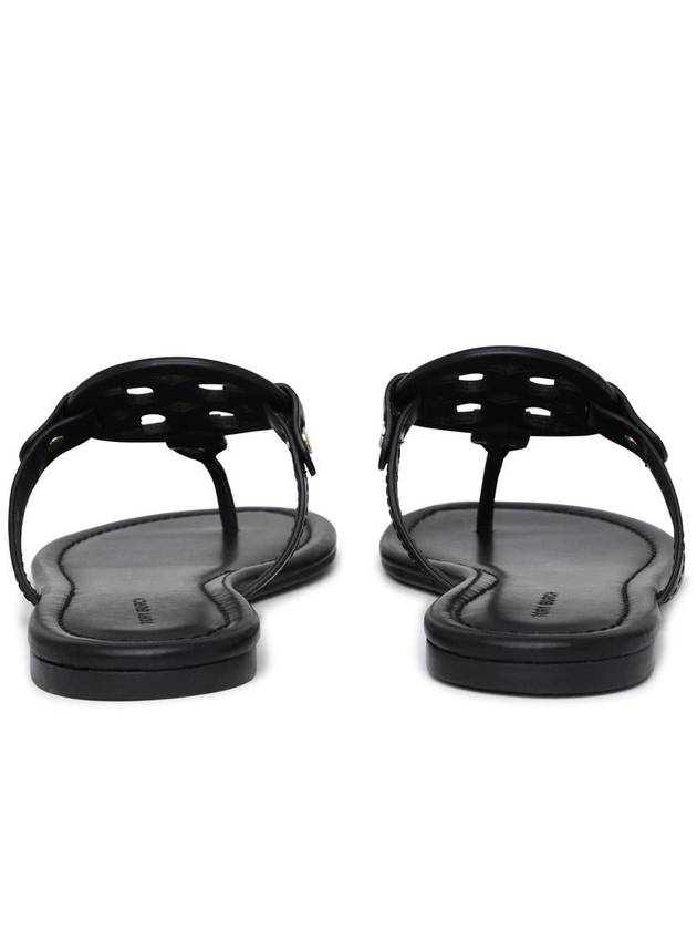 Tory Burch Black Leather Miller Sandals - TORY BURCH - BALAAN 4