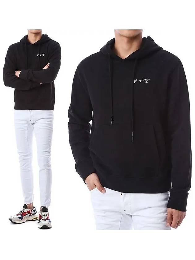 mini hand logo embroidery lettering hoodie - OFF WHITE - BALAAN 2