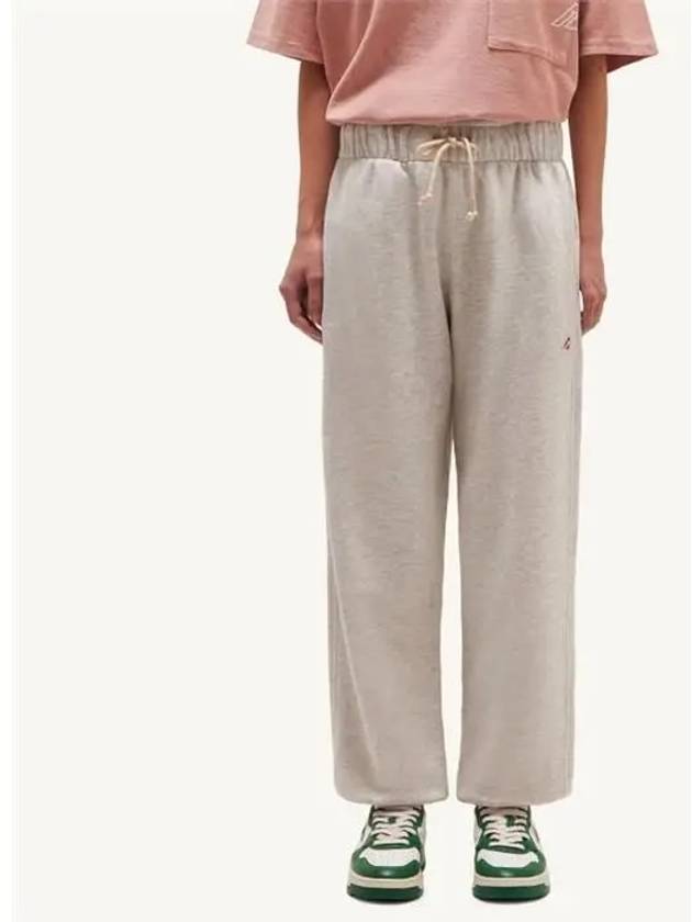 Women's Logo Patch Track Pants Pale Gray - AUTRY - BALAAN 2