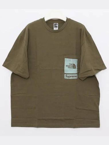 Printed pocket short sleeve men s t shirt SS23KN2 OLIVE 271166 1038747 - THE NORTH FACE - BALAAN 1