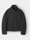 Semi overfit two way high neck full zip up knit black - INDUST - BALAAN 7