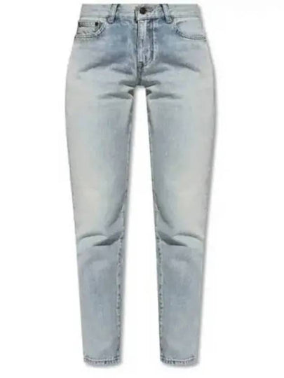 Women's Vintage Boyfriend Jeans Light Blue - SAINT LAURENT - BALAAN 2