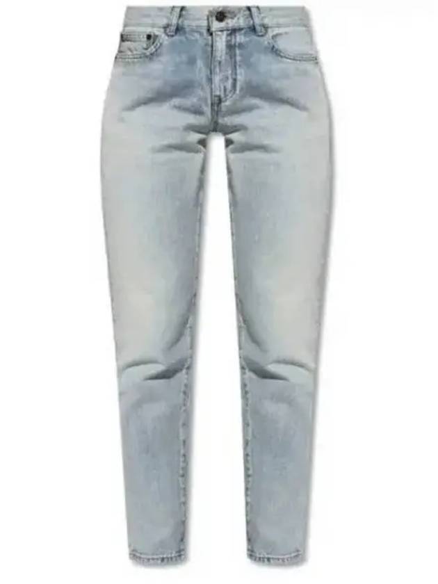 Women's Vintage Boyfriend Jeans Light Blue - SAINT LAURENT - BALAAN 2