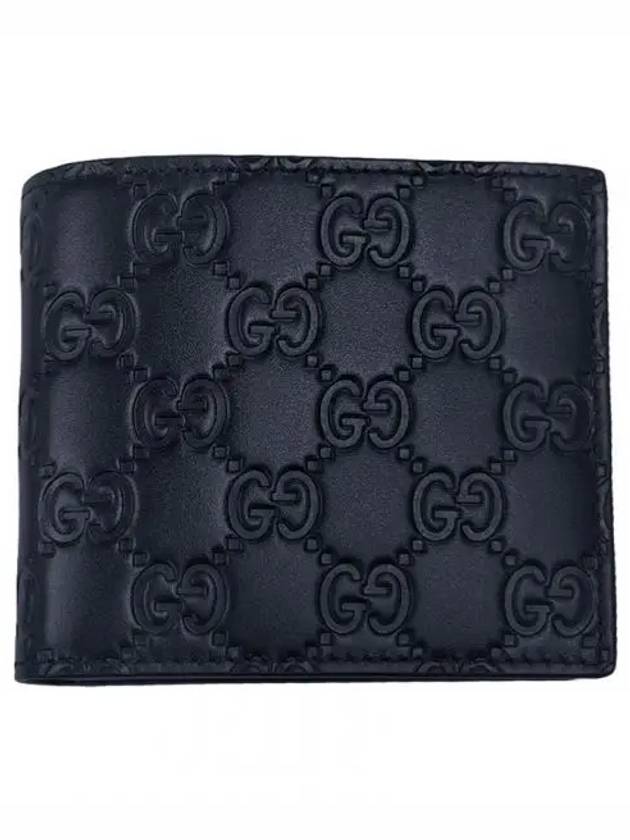 Signature Cima half wallet 779836 CWC1N 4009 Dark Navy 1151932 - GUCCI - BALAAN 1