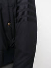 4 Bar Oversized Down Bomber Jacket Navy - THOM BROWNE - BALAAN 6