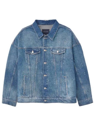 Astro Denim Big Trucker Light Blue Crystal MJJAM24004BUL Jumper Jacket - MARC JACOBS - BALAAN 1