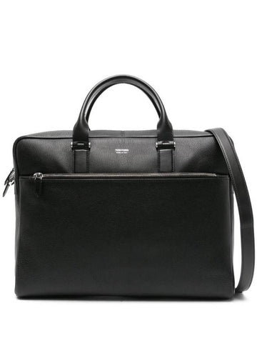 Logo Stamped Leather Brief Case H0415LGO011S - TOM FORD - BALAAN 1