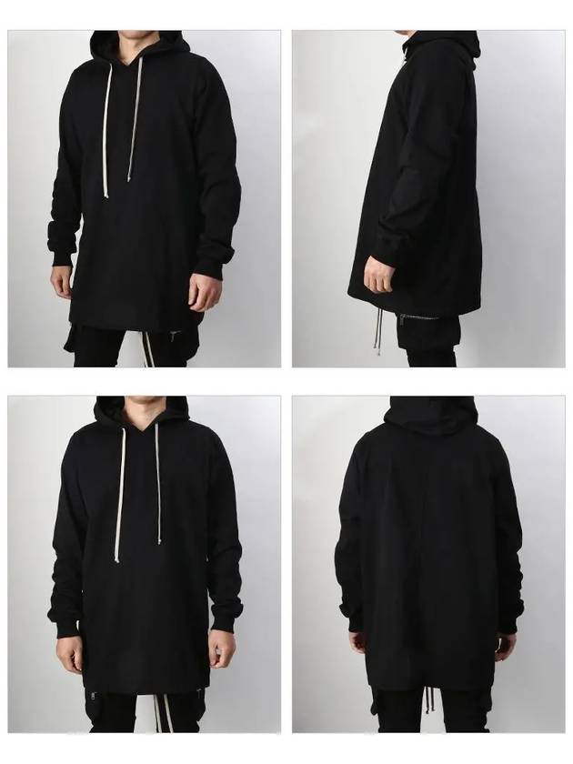 Heavy Cotton Jersey Midi Hood Black - RICK OWENS - BALAAN.