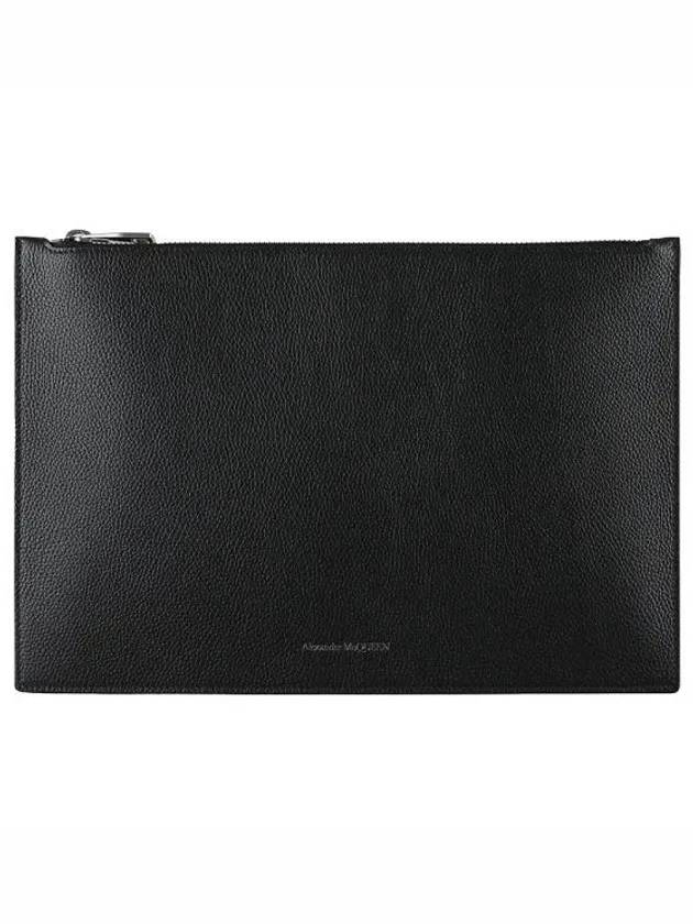 Signature Logo Clutch Bag Black - ALEXANDER MCQUEEN - BALAAN 2