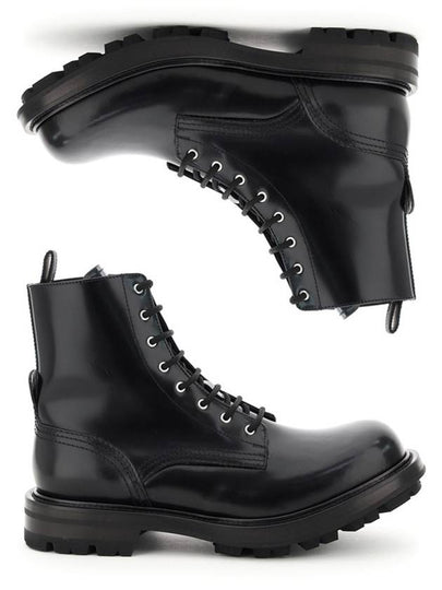 Lace Up Leather Worker Boots Black - ALEXANDER MCQUEEN - BALAAN 2