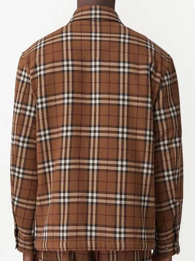 Vintage Check Over Long Sleeve Shirt Brown - BURBERRY - BALAAN 5