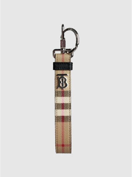 Monogram Motif Check Key Holder Beige - BURBERRY - BALAAN 2