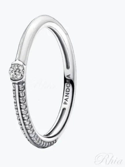 Me Pave Dual Ring Silver White - PANDORA - BALAAN 2