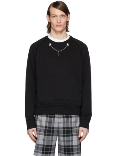 Black Thunderbolt Chain Sweatshirt - NEIL BARRETT - BALAAN 1