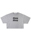 embroidered logo crop t-shirt MJN445 12YZ F0031 - MIU MIU - BALAAN 10