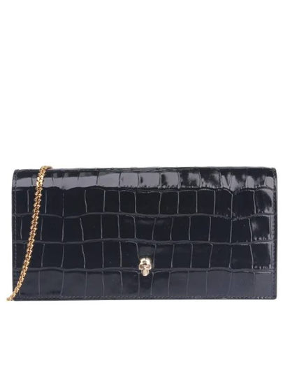 Skull Wallet On Chain Mini Bag Black - ALEXANDER MCQUEEN - BALAAN 2