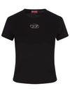 T Uncutie Long OD Short Sleeve T Shirt Black - DIESEL - BALAAN 3