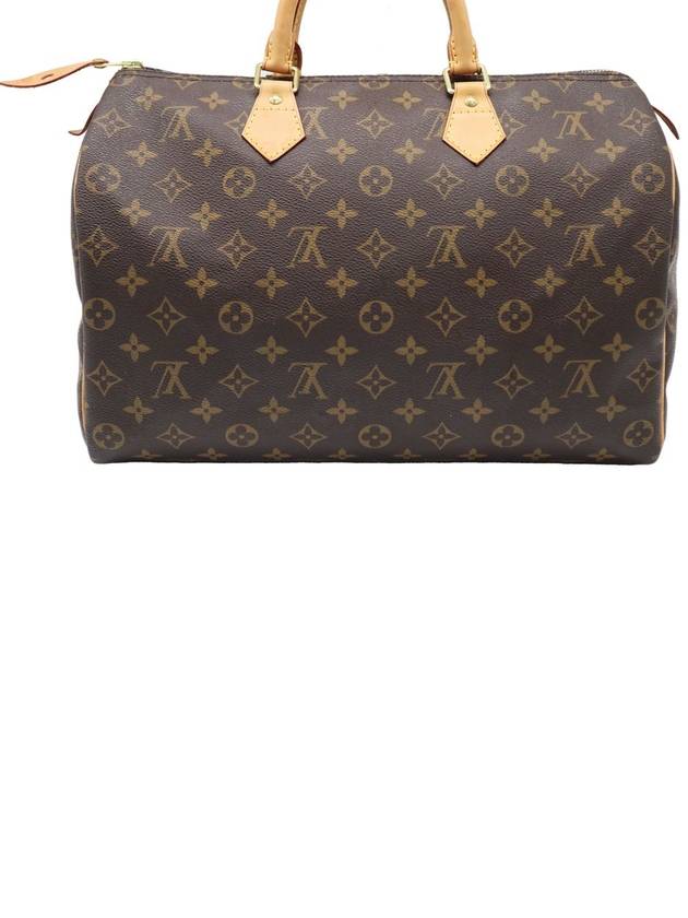 Women s Leather Tote Bag Brown ouis Vuitton M41524 Monogram Canvas Speedy 35 - LOUIS VUITTON - BALAAN 9