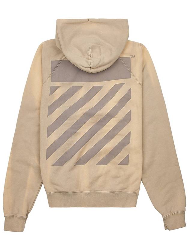 Logo Print Drawstring Hoodie Beige - OFF WHITE - BALAAN 4