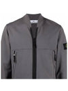 Waffen Patch Zip-up Jacket Gray - STONE ISLAND - BALAAN.