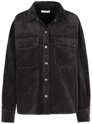 Agolde 'Gwen' Black Cotton Shirt - AGOLDE - BALAAN 1